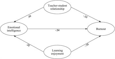 Exploring the relationships among teacher–student dynamics, learning enjoyment, and burnout in EFL students: the role of emotional intelligence